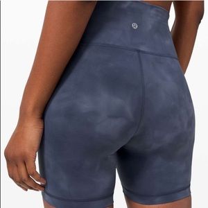 Lululemon wunder train 6” short diamond dye blue